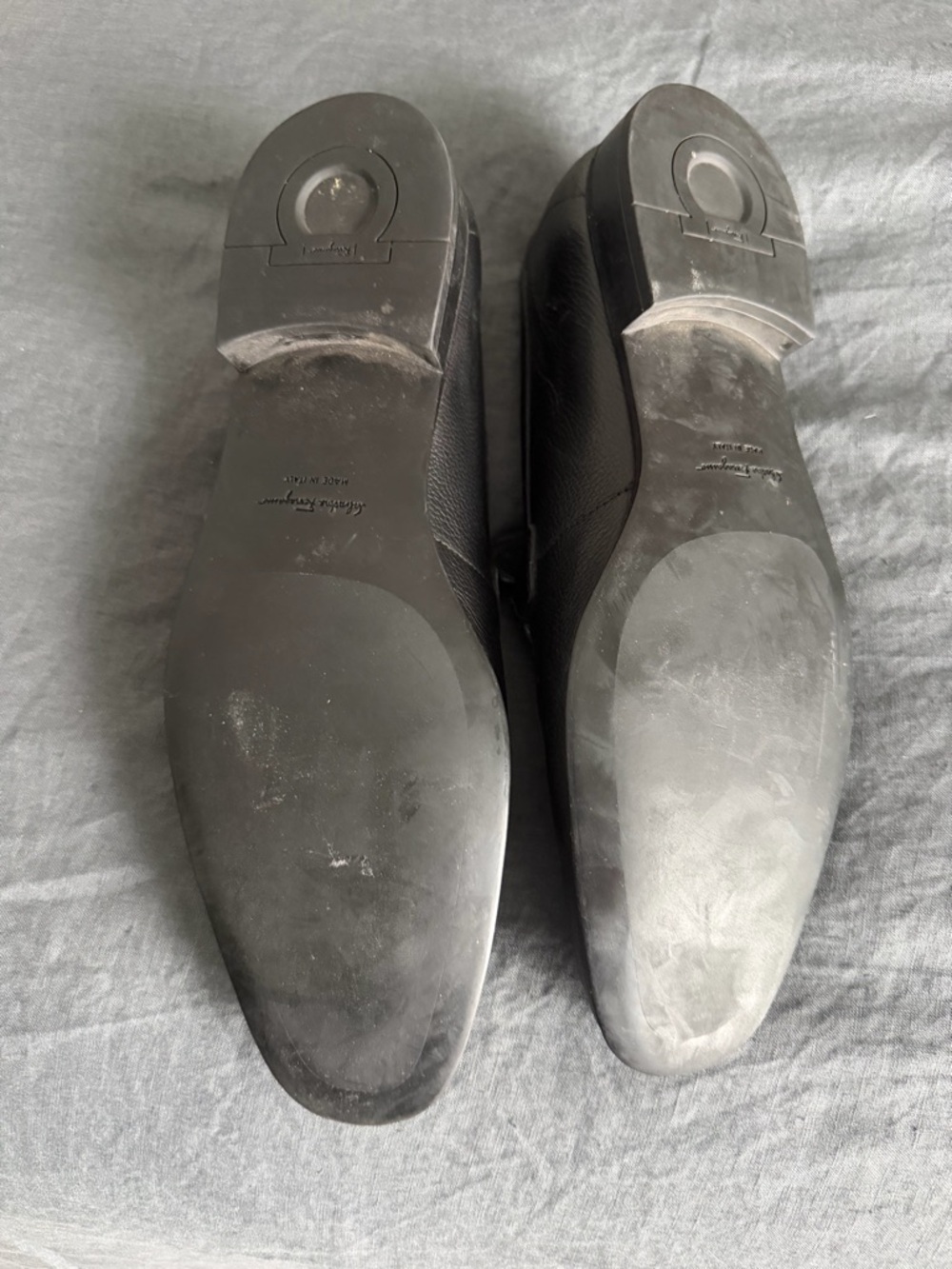 Salvatore Ferragamo Black Leather Slip-On Loafers - Picture 5 of 5